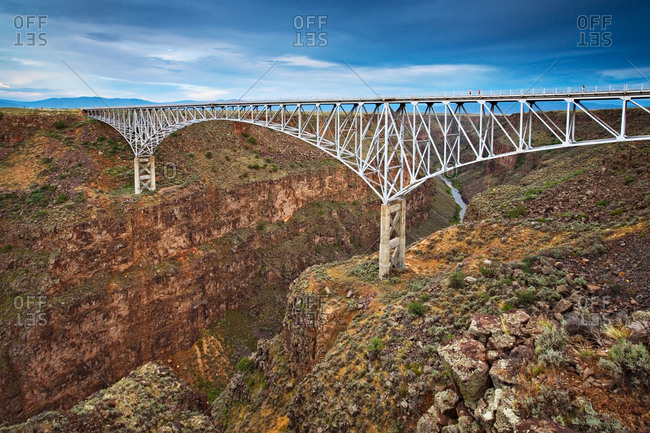 The Rio Grande River Gorge bridge in New Mexico, USA