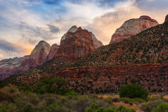 Sunrise at Zion National Park in Utah, USA