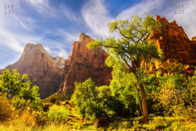 Court of the Patriarchs in Zion National Park, Utah, USA
