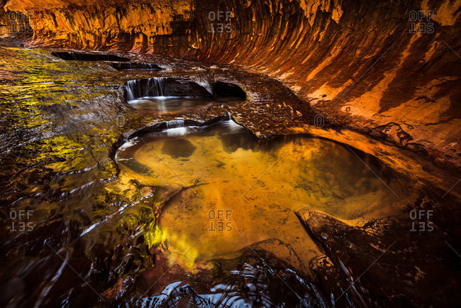 The Subway at Left Fork of North Creek in Zion National Park, Utah, USA