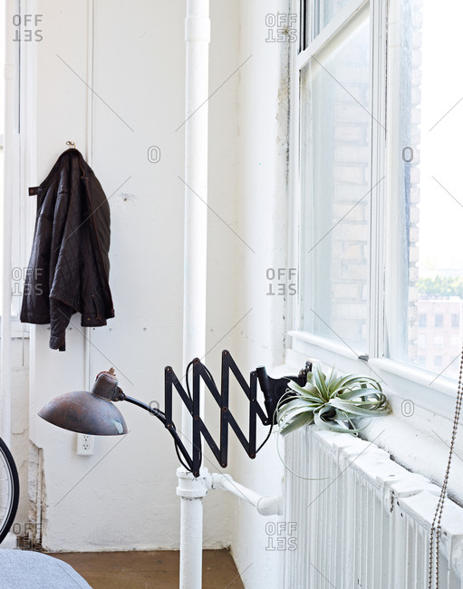 The corner of a minimalist apartment