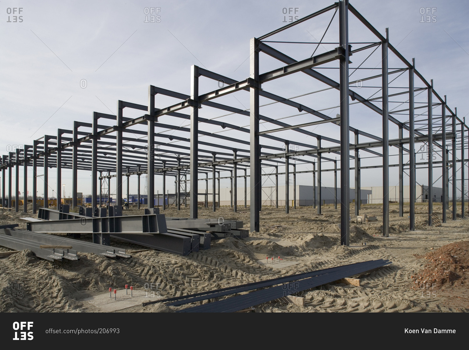 Framework of a building under construction stock photo OFFSET