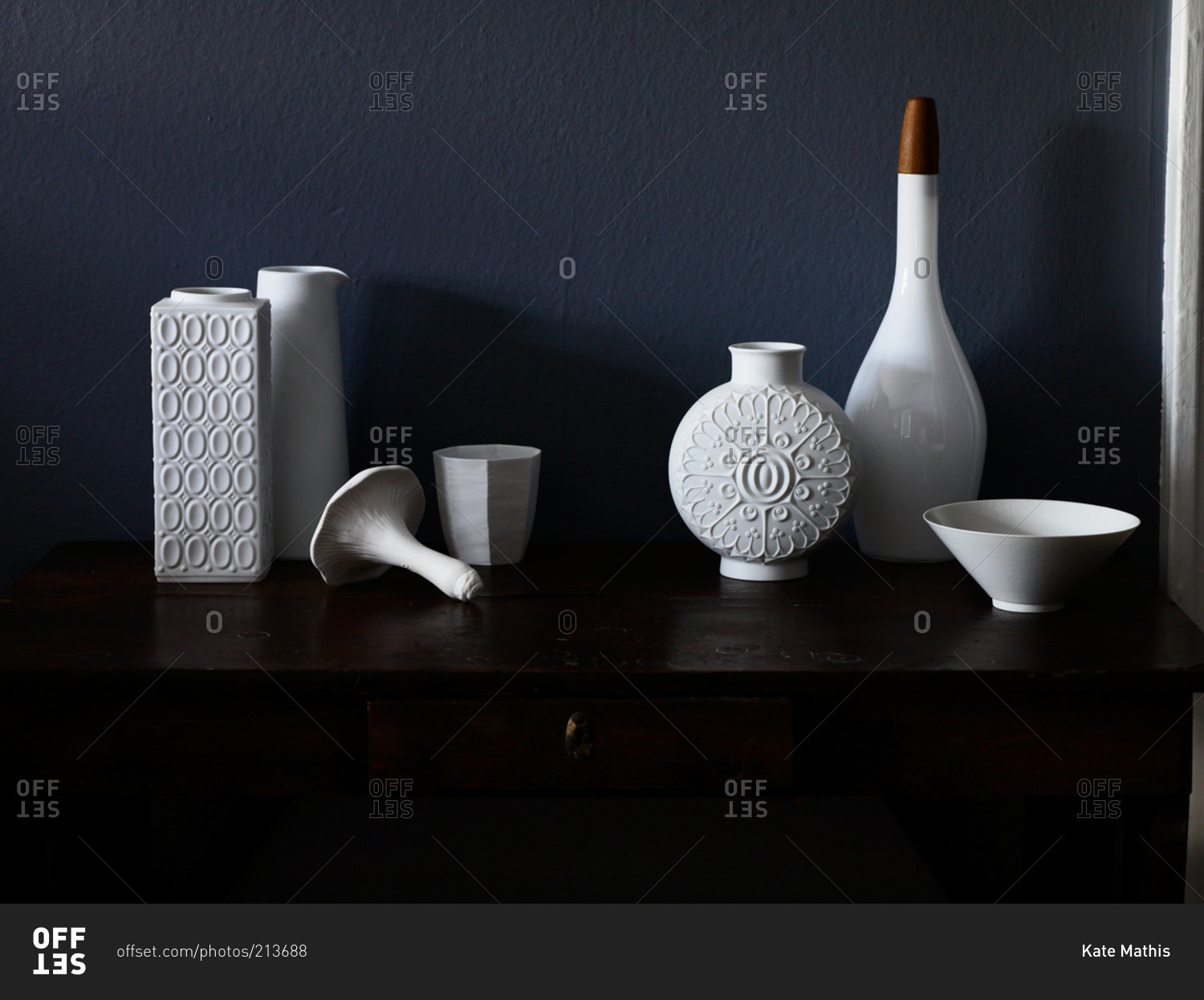 White ceramic household objects