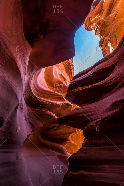 Sandstone formations in Antelope Canyon, Arizona