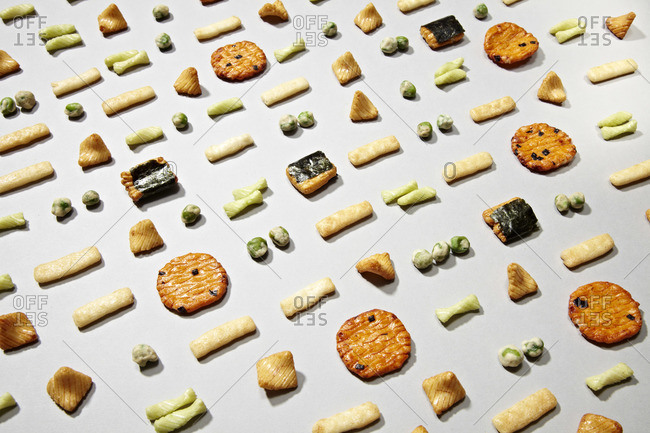 Assorted wasabi snacks