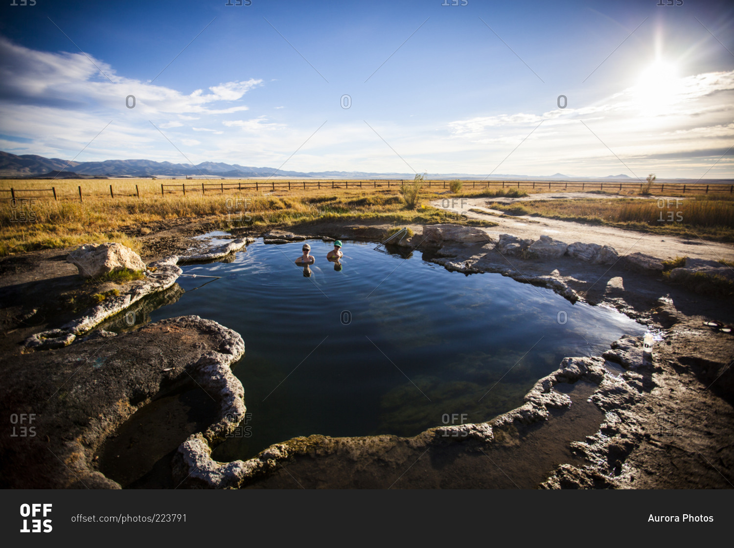 Two ladies taking a swim break, Meadow Hot Springs, Utah