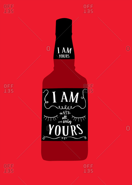 Bottle that reads I am yours