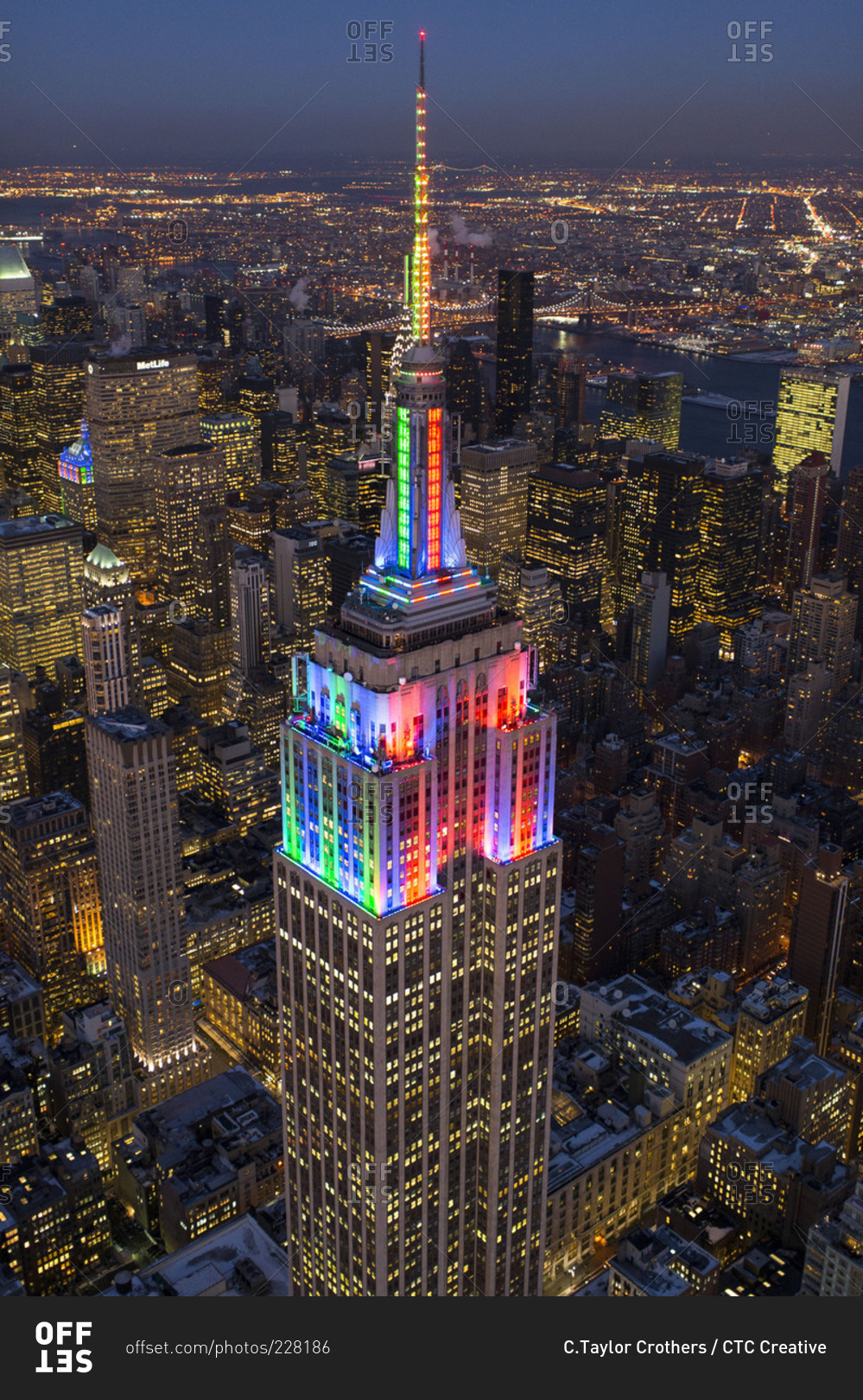 Empire State Building Colors
