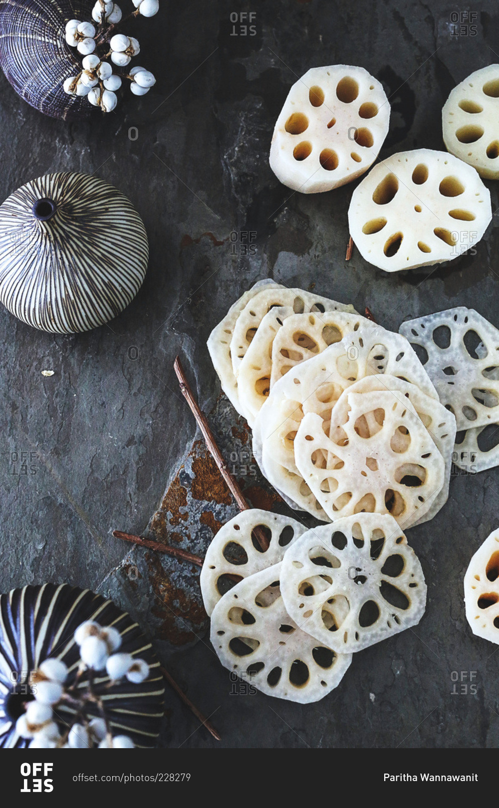 Slices of lotus root