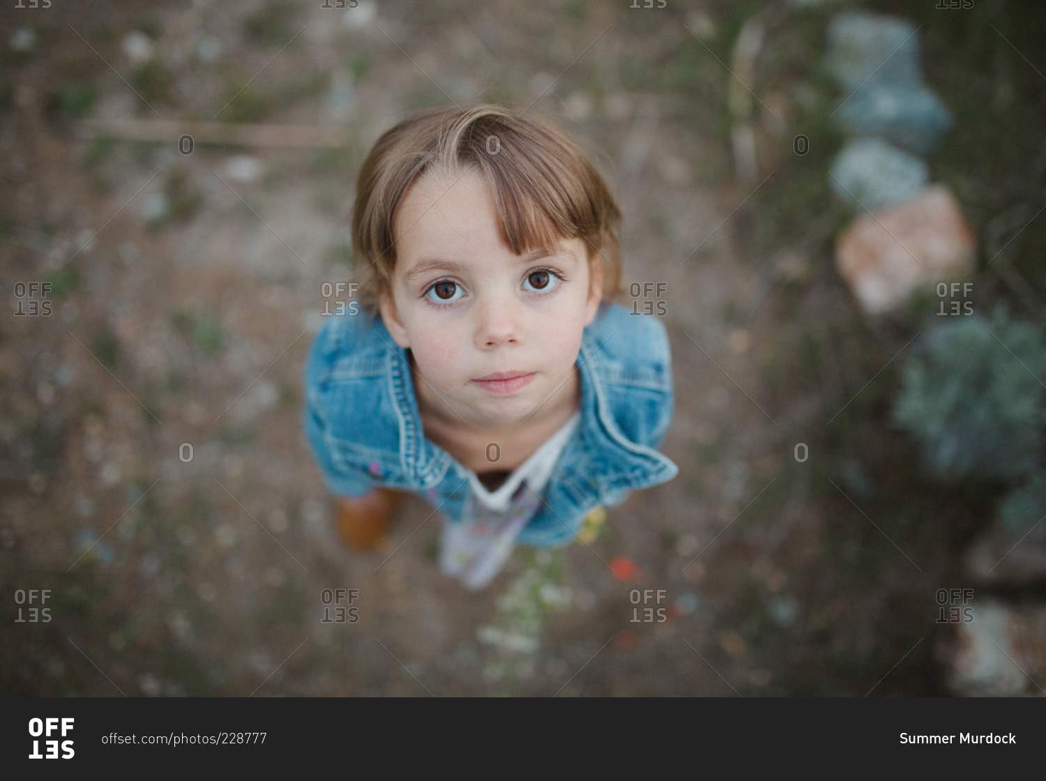 child looking up