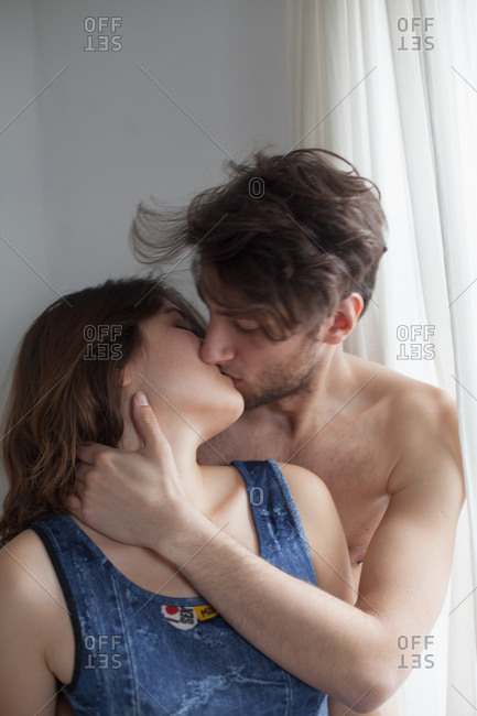 Passionate kiss