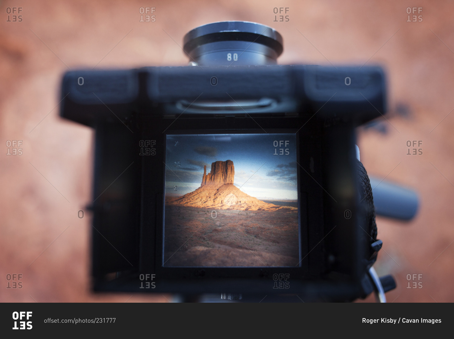 Monument Valley seen in a camera