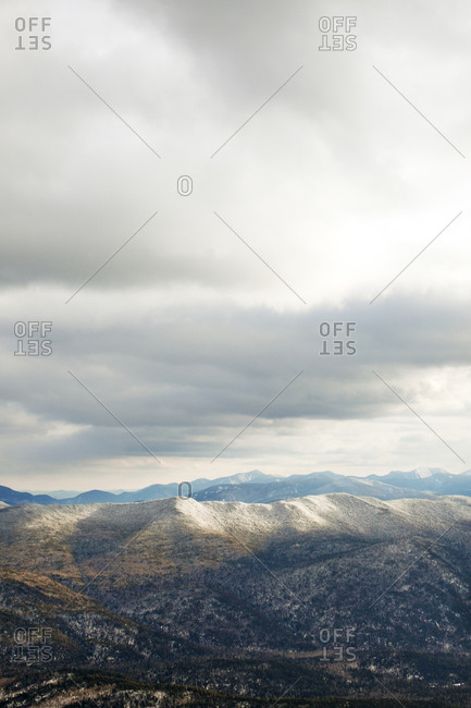 Clouds over snowy mountains - Offset