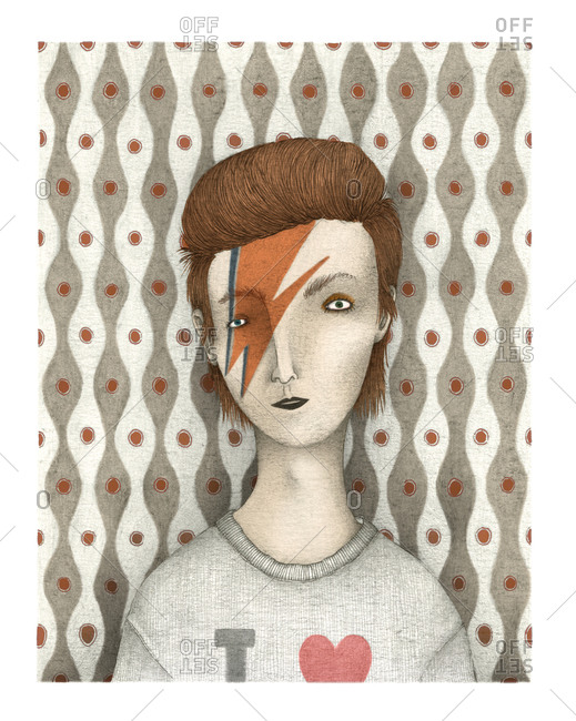 Illustration of David Bowie - Offset