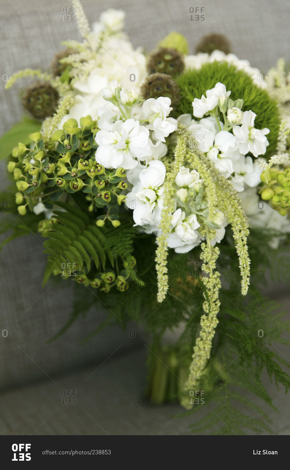 Close up of a bridal bouquet