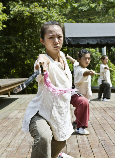 Taiwan - June 19, 2008: Under the direction of Liu Ruo-Yu and music director Huang Chih-Chun, theater troupe U Theatre trains at their rehearsal space on Laochuan Mountain in Taipei