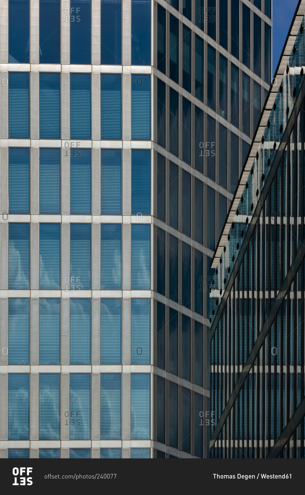 Intersecting facade of a skyscraper, Munich stock photo - OFFSET