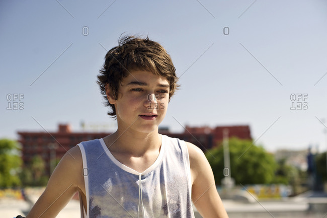 Portrait of a teenaged boy