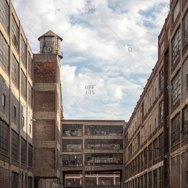 A derelict factory building in Detroit, Michigan