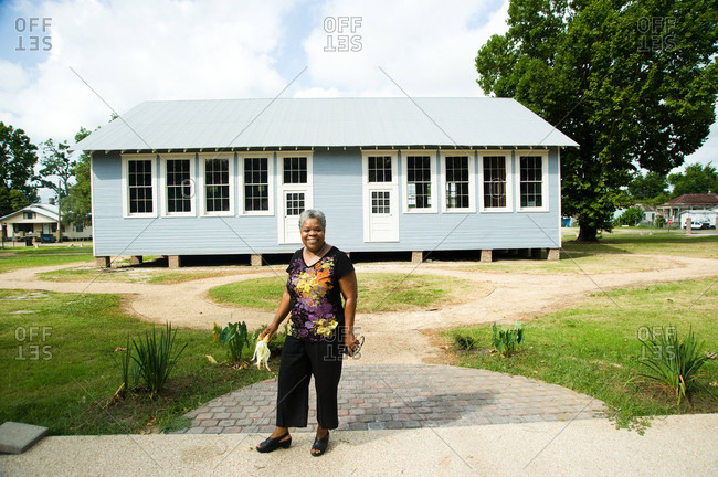 Donaldsonville, Louisiana - May 30, 2012: Kathe Hambrick-Jackson, founder and executive director, outside new project the River Road African American Museum