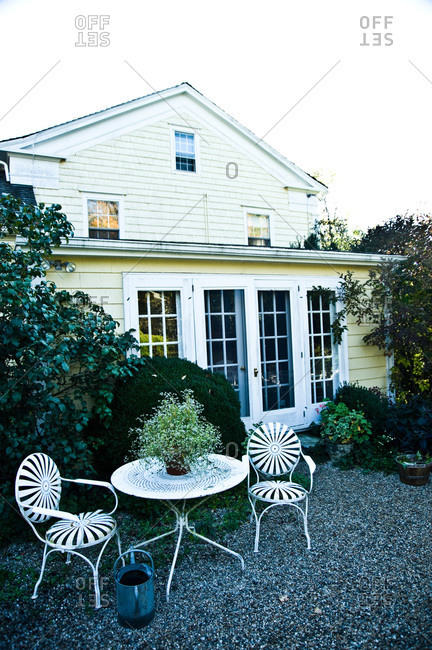 The back patio at a house