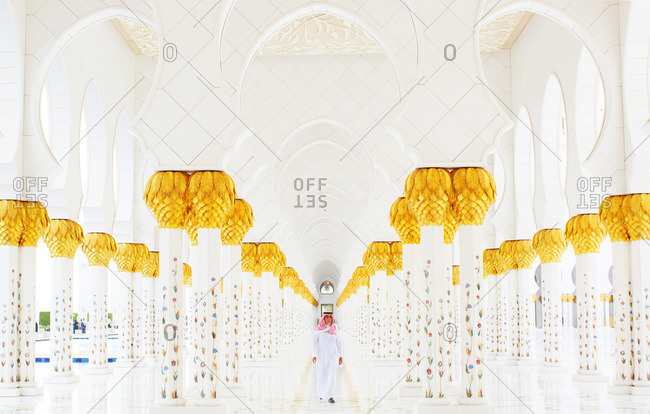 Abu Dhabi, UAE - March 24, 2015: Sheikh Zayed mosque in Abu Dhabi, UAE