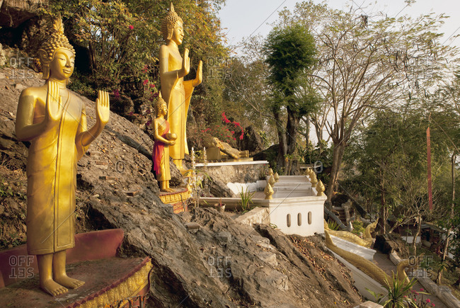 Buddha statues on Mount Phou Si, Luang Prabang, Laos