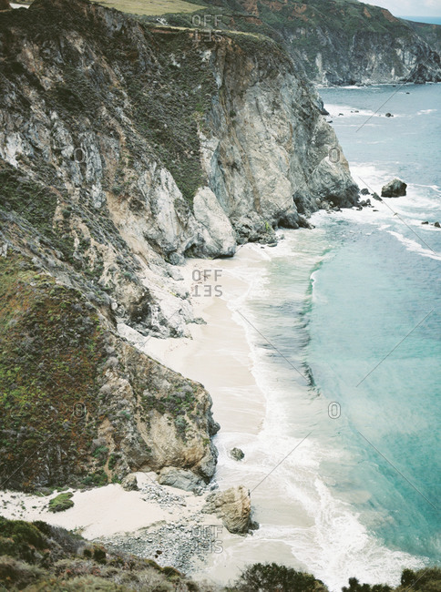 Big Sur coastal beach and cliffs