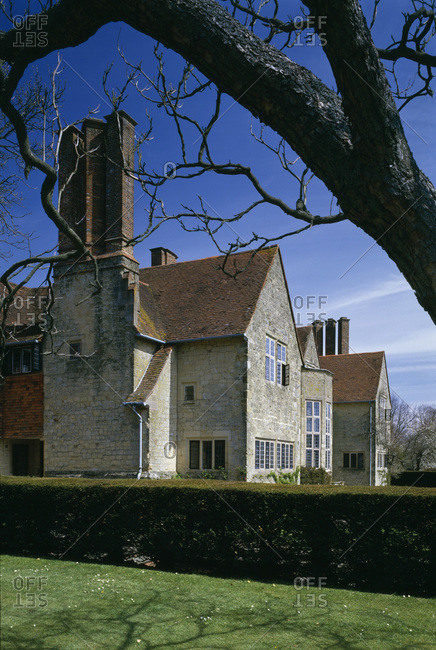 Exterior of a stone manor