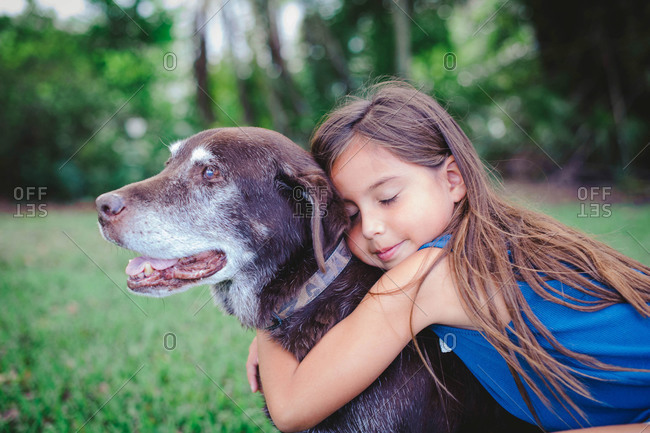 Small girl 2024 and dog