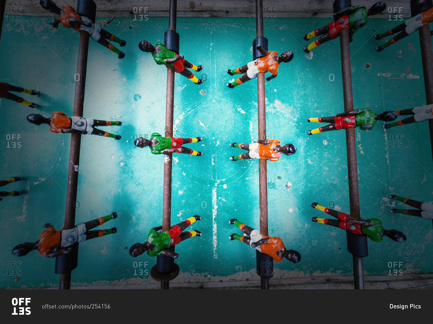 Table football game in Tarifa, Cadiz, Andalusia, Spain stock photo OFFSET