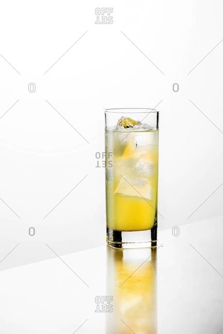 A Long Island Iced Tea in a glass