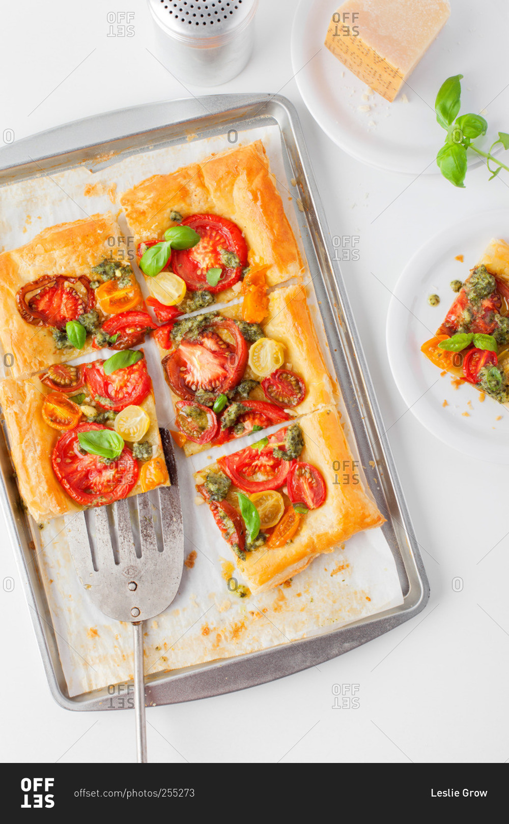 A spatula serving flatbread Offset stock photo OFFSET