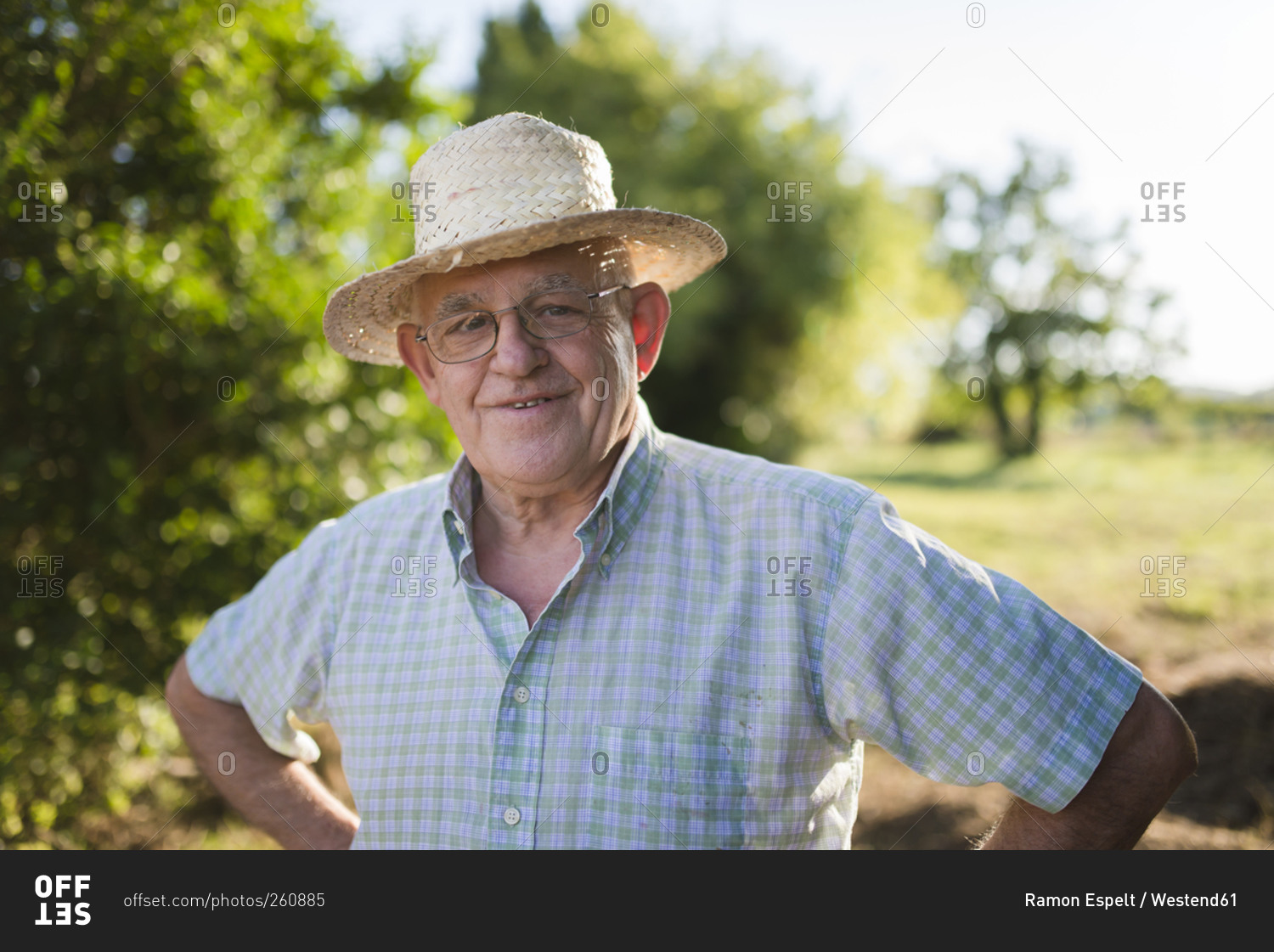 Portrait Of A Farmer With Straw Hat Stock Photo OFFSET   Offset 260885 