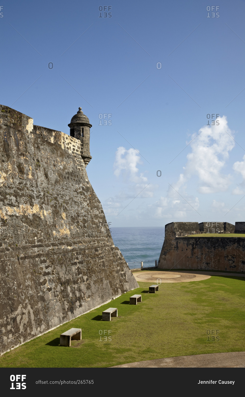 Old fort in San Juan, Puerto Rico stock photo - OFFSET