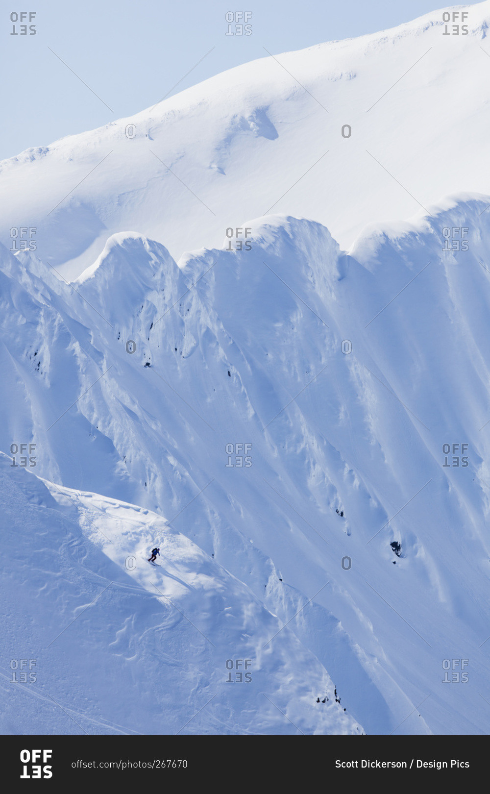 Backcountry Skiing In The Chugach Mountains In Late Winter, South-central Alaska, United States Of America