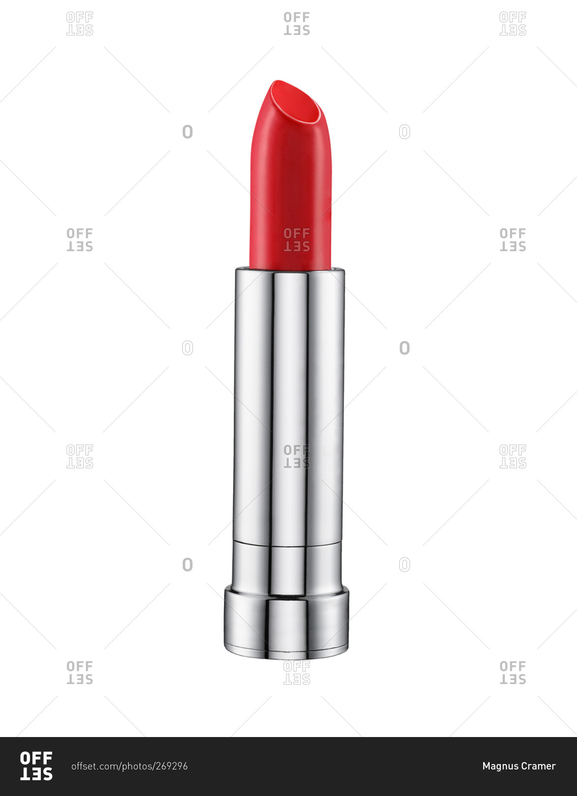 Lipstick tube with white background stock photo OFFSET