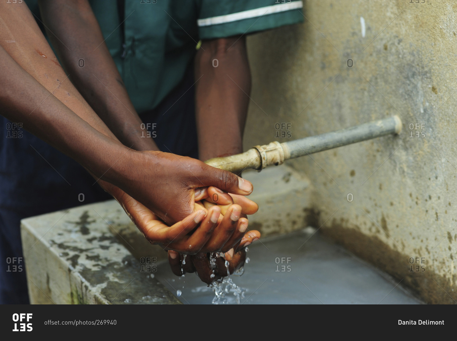 Children wash hands with soap after using sanitary facilities at Thundwe Junior Primary School in Mzimba district