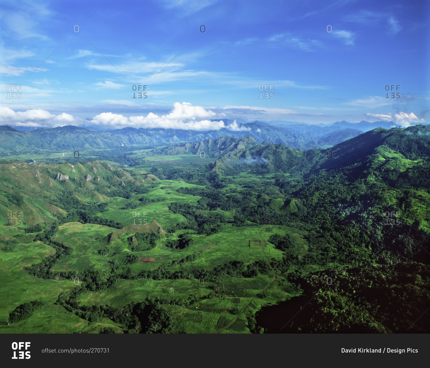 Aerial View Of The Highlands Papua New Guinea Stock Photo Offset