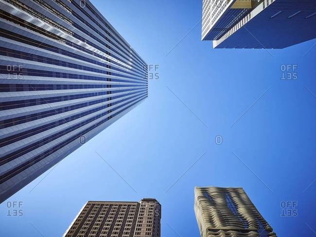 Chicago, Illinois, USA - September 1, 2015: Aon Center, Aqua Tower, Chicago