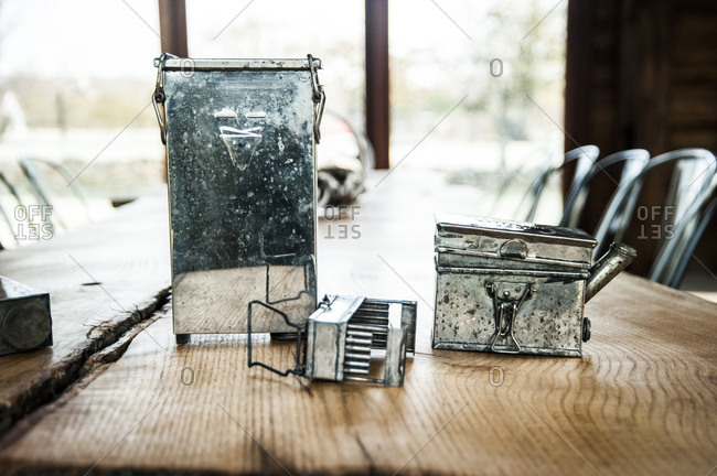 Antique metal pieces