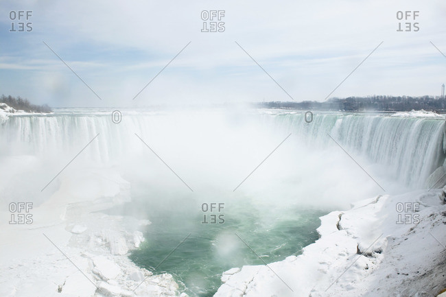 Horseshoe Falls in Winter, Niagara Falls, Ontario, Canada