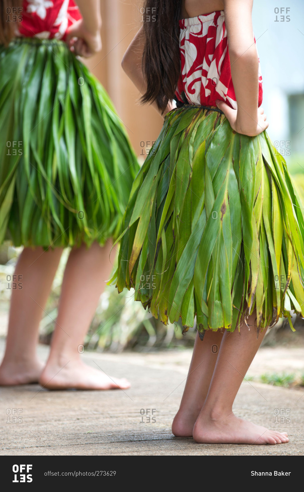 Young hula dancers on Kauai, Hawaii