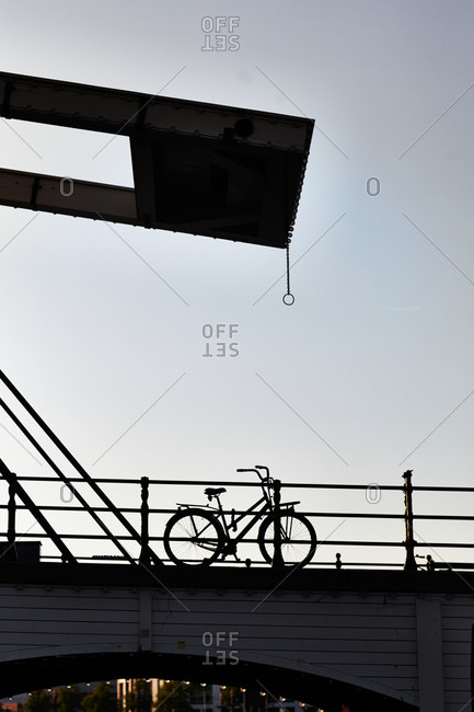 Bike on bridge in Amsterdam