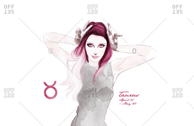 Taurus woman makes pretend Taurus horns