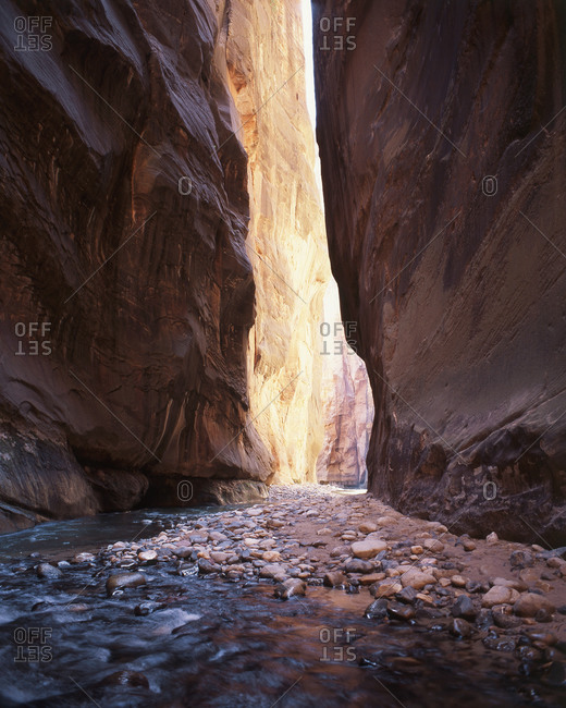 View of Rock Canyon at Zion National Park, Utah, USA