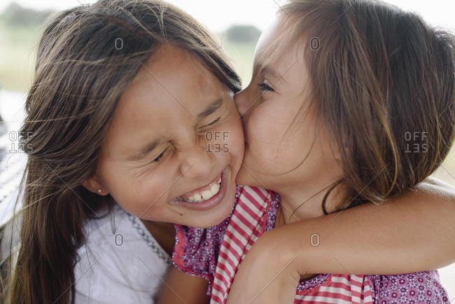 Tween Girls Kissing