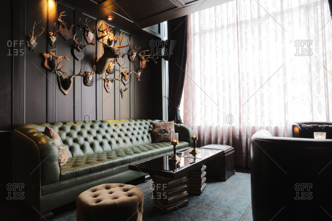 Artist Shant Kiraz Stock Photos Offset California Los Angeles Ca January 21 2017 Interior Lounge Area Of Sophisticated Gastropub