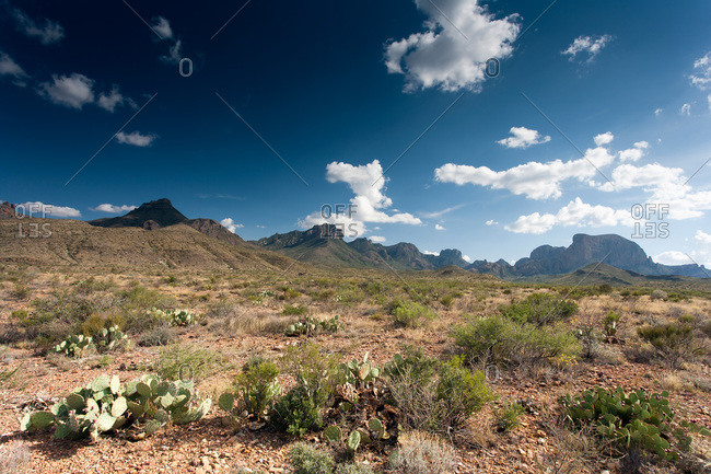 Mountains and barren landscape, Texas