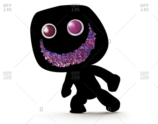 Character illustration using purple eye shadow